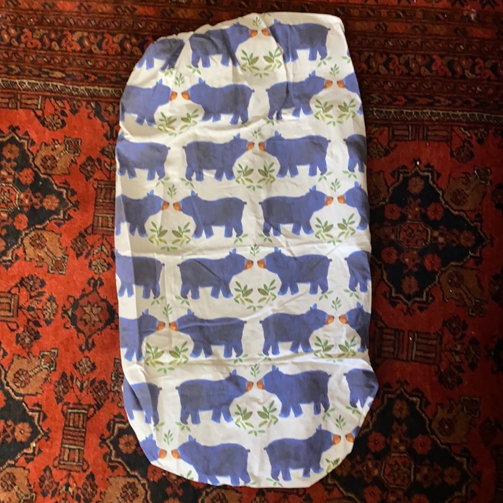 Changing pad cover blue bear